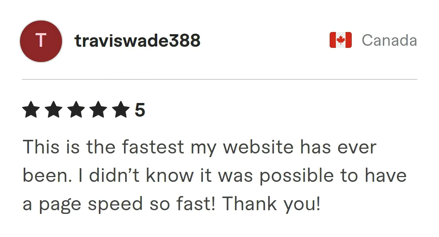 Travis Wade388 Fiverr review Screenshot of Fiverr review from Travis Wade388